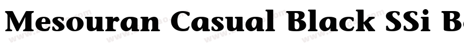 Mesouran Casual Black SSi Bold Italic字体转换